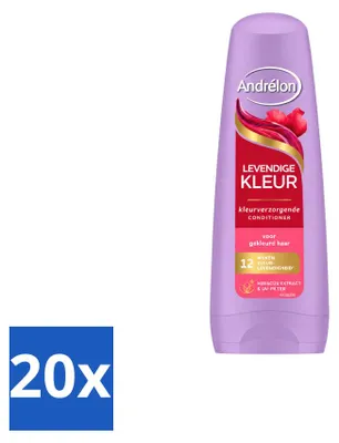 Immagine prodotto di 20 flaconi di Balsamo Andrélon per capelli colorati, formato da 200 ml, confezione da 20 pezzi