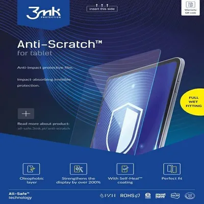 Zdjęcie produktu dla 3Mk All-In-One Anti-Scratch Tablet Mokry Montaż Sprzedaż W Pakiecie Po 5Szt, Cena Dotyczy 1Szt