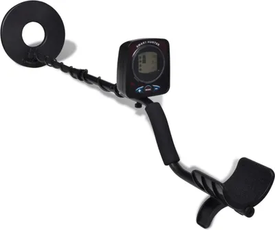 A metal detector is shown against a white background.