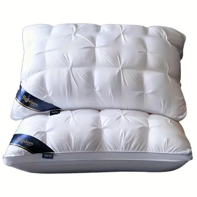 Produktbild von 2er Set Hotelkissen, Kopfkissen in Hotelqualität für das Bett, allergikerfreundlicher Polyesterbezug, weiche Füllung