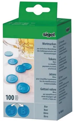 Immagine prodotto di SIGEL WM005 SIGEL Wertchips Bier blau, 100 St.
