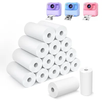 16 Rollen Thermopapier für Kinder-Sofortbildkameras, Weiß