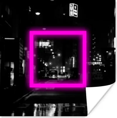 Produktbild von MuchoWow® Poster Spiele - Neon - Rosa 75x75 cm - Wand Dekoration
