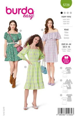 Image de Patron de couture pour robe femme - Tailles 34-44
