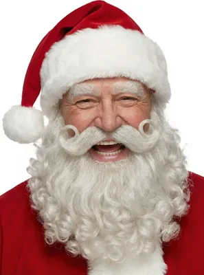 Produktbild von Santa Claus Bartset Farbe: weiß