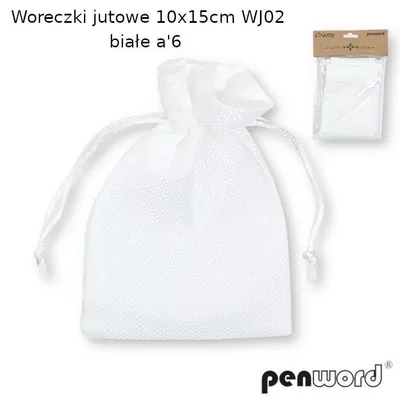 Produktbild von Woreczki jutowe białe 10x15cm 6szt