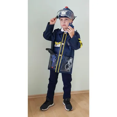 Produktbild von 6x Uniform Feuerwehr Polizei Set Fasching Karneval Kostüm Anzug Kinder Outfit