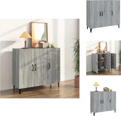 Produktbild von vidaXL Sideboard Grau Sonoma 90x34x80 cm Holzwerkstoff -  Sideboards