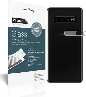 Produktbild von 2x Schutzfolie für Samsung Galaxy S10 Kameralinse - Anti-Shock 9H Folie dipos Glass Kunststoffglas