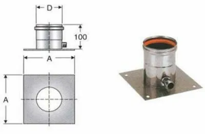 Obrázok produktu pre Nerezová oceľová doska AISI 316, monolitická, s odtokom kondenzátu, priemer 150 mm