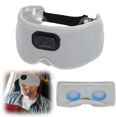 Produktbild von Schlafmaske mit Bluetooth-Kopfhörern, Ergonomisch und Anpassbar, 3D-Design, Weißes Rauschen zur Schlafstörung, Langanhaltende Akkulaufzeit