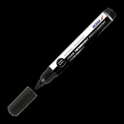 Obrázok produktu pre Priemyselný čierny permanentný popisovač, okrúhly 1,5 mm, 2 ks.