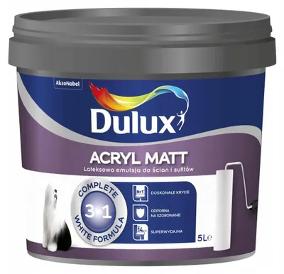 Produktbild von Acryl-Latexfarbe Innenwand- & Deckenfarbe matt Weiß 5L, hohe Deckkraft