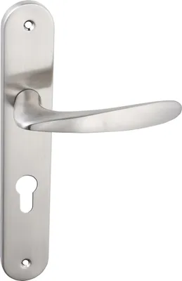 Zdjęcie produktu dla Kuchinox Goa Klamka na Szyldzie Długim, Satyna, Aluminium/Stal, Drzwi Wewnątrzlokalowe 38-45mm, Classic, Rozstaw 72mm