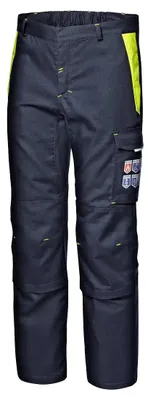 Immagine prodotto di Pantaloni da lavoro elasticizzati Sir Safety Operation Polytech da uomo con protezione contro gli archi elettrici, blu e giallo, taglia 60, BLU/GIALLO ALTA FREQUENZA