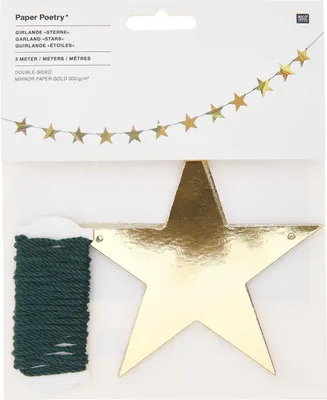 Produktbild von Girlande Sterne, goldMIX, 3 Meter