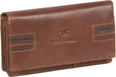Image de MUSTANG Cuir porte-monnaie Asti Leather Wallet Side Opening Brown brun