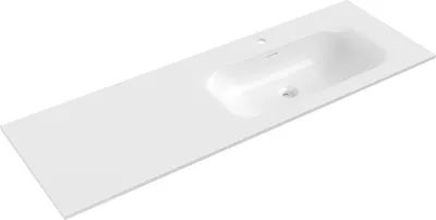 Immagine prodotto di Mexen Vela lavandino incassato nel piano a destra 141 x 46,5 cm, bianco lucido - 25231400P