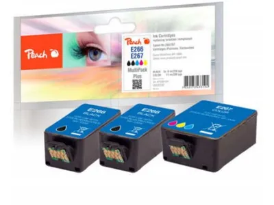 Produktbild von Peach PI200-587, Schwarz, Cyan, Magenta, Gelb, 9 ml, 11 ml, 3 Stück(e), 250 Seiten, Multipack