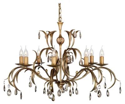 Image de Lustre, lampe à suspendre, métal verre, D 90 cm