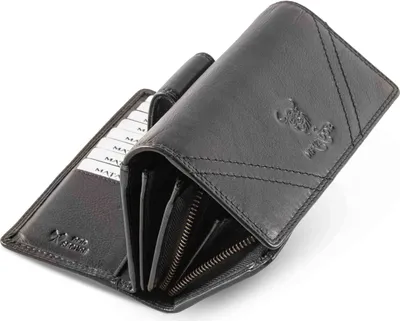 Produktbild von MATADOR LISSABON Leder Damen XXL Geldbörse Langbörse Schwarz
