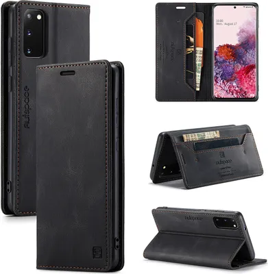 Image de Samsung Galaxy S20 Case, RetroPolyuréthaneLeather Case, Stand and Protective Case for Samsung Galaxy S20 noir