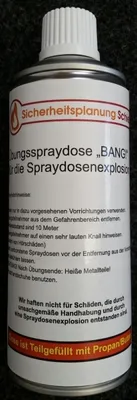 Produktbild von 12x Übungsspraydose "BANG!" für die Spraydosenexplosion Brandsimulator