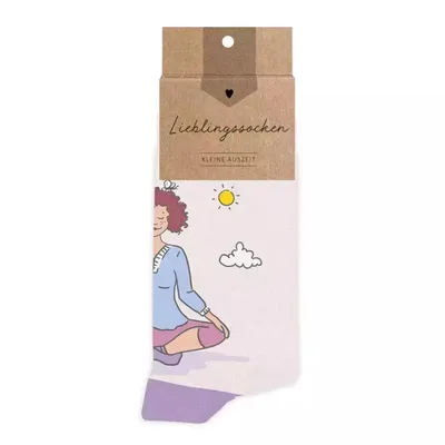Produktbild von Grätz Verlag Lieblingssocken Kleine Auszeit, Geschenkpapier, Mehrfarbig, Muster, Papier, Herzlichen Glückwunsch