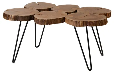 Produktbild von MASSIVMOEBEL24 Couchtisch Akazie 104x65x45 natur lackiert LOUNGE COLLECTION #25