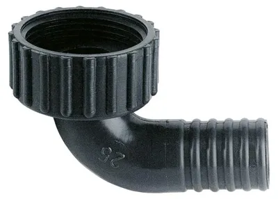 Produktbild von CAN Schlauchadapter LP1602 90° Winkel 1 1/4 Zoll auf 25 mm Innengewinde Grau