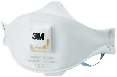 Produktbild von 3M Atemschutzmaske 9322+ Aura FFP2NRD mit Ventil Breite AGW-Wert EN149:2001+A1:2009 - 9322+
