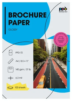 Productafbeelding van A4 flyerpapier, 100 vellen, 140 g/m², glanzend