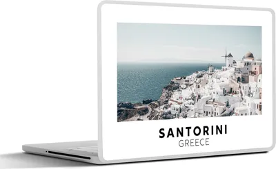 Produktbild von MuchoWow® Laptop Aufkleber Sticker Cover Griechenland - Santorin - Wasser 36.5x27.5 cm - Laptop-Sticker