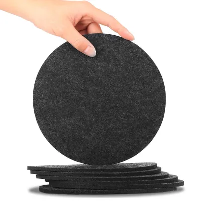 7 runde Filzuntersetzer 22 cm – Tischschoner für heiße Töpfe