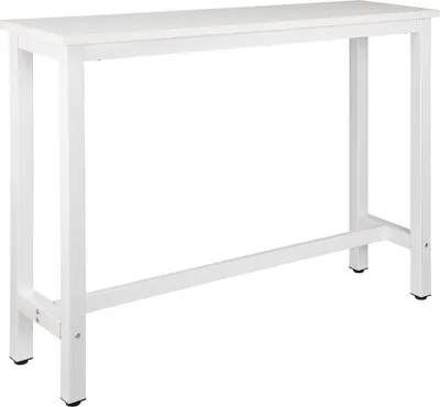 Immagine prodotto di Tavolo da bar - Tavolo da bar per interni - Rettangolare - Metallo - Bianco - 140x40x100 cm