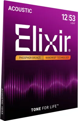Produktbild von Elixir® 16052 Saiten Phosphor Bronze Akustik-Gitarrensaiten mit NANOWEB® Beschichtung, Light