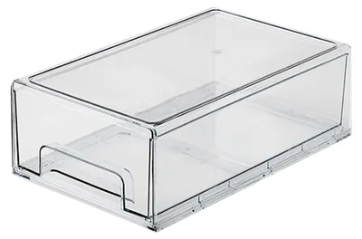Immagine prodotto di Organizzatore da scrivania in acrilico, con cassetto, grande capacità, rettangolare, contenitore trasparente per l'ufficio