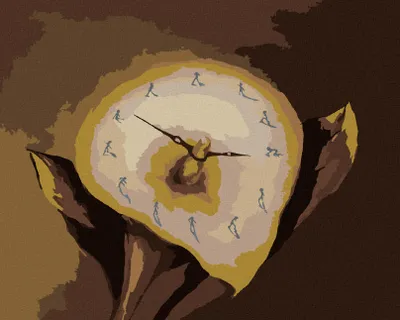 Produktbild von Zuty - Malen nach Zahlen - GESCHMOLZENE UHR, 40x50 cm, ohne Keilrahmen