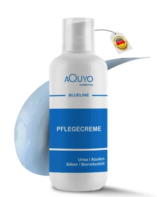 Produktbild von Blueline Creme bei Ekzem, Hautpilz, Psoriasis oder Neurodermitis (500ml Spender) | Körpercreme für trockene, unreine, empfindliche Haut | Hautcreme zur Hautpflege bei Juckreiz und Hautirritationen |  Feuchtigkeitscreme Fußpilz Hautausschlag