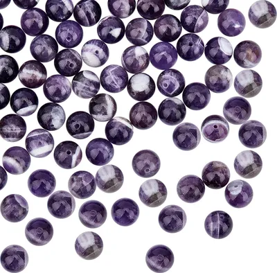 Produktbild von OElasthanFT 8898 Stück 8mm Natürliche Amethyst Perlen Natürliche Amethyst Edelstein Perlen Runde Lose Steinperlen Edelsteinperlen Mit 1.2mm Loch Für DIY Armbänder Halsketten Schmuckherstellung