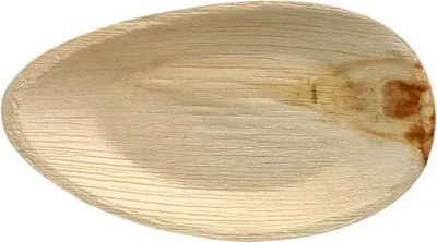 Produktbild von Papstar Teller aus Palmblatt "pure" oval 18 x 32 cm, 4 x 25 Stück