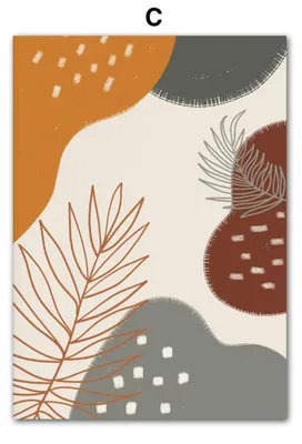 Produktbild von Poster Boho Abtrakt Boho · Berge Sonne | Bilder Wohnzimmer | Wandbilder Schlafzimmer | Deko Print ohne Rahmen | Bilder  Kunstdruck · Motiv C · 20 × 25 cm