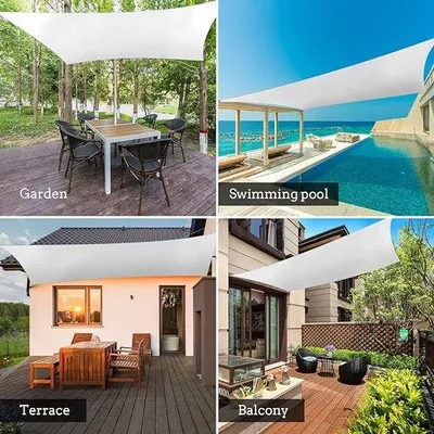 Immagine prodotto di Tenda da sole Famanu, protezione UV e antivento, resistente alle intemperie e traspirante, 3 x 4 metri