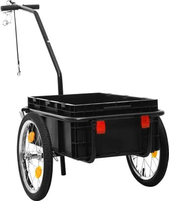 Produktbild von vidaXL Fahrradanhänger und Handwagen 155x60x83 cm Stahl Schwarz
