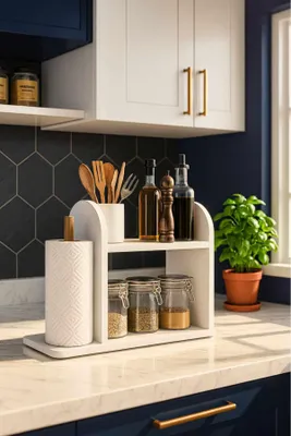 Produktbild von Skye Decor, Hochwertiges Küchenshelf (3 Stück), Weiß, 45 cm | 100% Melamin beschichtet