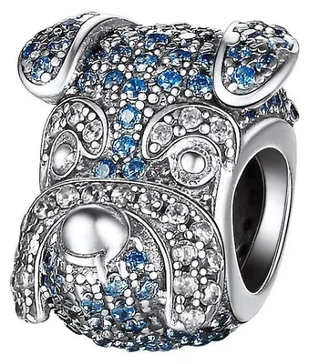 Productafbeelding van Dier Charm Beads van 925 Sterling Zilver met Zirconia