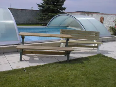 Produktbild von Gartenbankgestelle aus Glasfasermaterial daher besonders stabil und rostfrei. Dieses einzigartige System ermöglicht Ihnen diese Bank Sitzen oder Essen