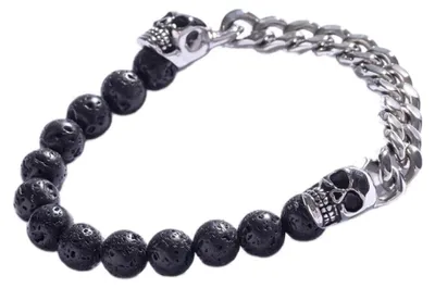 Produktbild von Unverwechselbares Herrenarmband mit Lavastein MCGB5042S