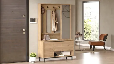 Produktbild von Skye Decor, On11-S, Hallenstand, 100 % MELAMINBESCHICHTETE SPANPLATTEN, Nussbaum, 102,2 x 35,5 x 178,2 cm