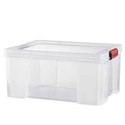 Image de PAPERFLOW 4004001X3 PAPERFLOW CLIP`N STORE Boîte de rangement 27,0 l transparente 50,0 x 39,0 x 20,0 cm, 1 pièce